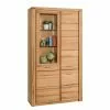 Naturoo Armoire Vitrine Lombok Ii Bois Massif -Armoires Soldes standvitrine lombok iii teilmassiv wildeiche 5004080