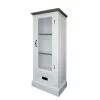Maison Belfort Vitrine Nasinu Ii Ancien Blanc Gri -Armoires Soldes vitrine braun weiss 4727776