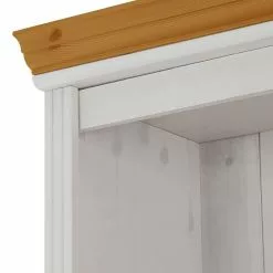 Maison Belfort Vitrine Pin Lillehammer Couleur Miel Blanc -Armoires Soldes vitrine lillehammer kiefer massiv weiss honig 1112746