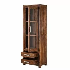 Ars Natura Sheesham Massif Vitrine Ohio -Armoires Soldes vitrine ohio sheesham glas tueranschlag links 1351027
