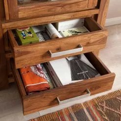 Ars Natura Sheesham Massif Vitrine Ohio -Armoires Soldes vitrine ohio tueranschlag rechts sheesham massiv 3458285