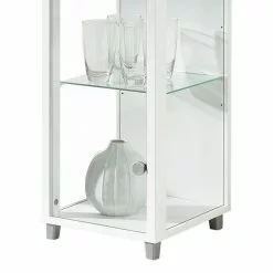 Fredrik Exhibit Vitrine Blanc Transparent -Armoires Soldes vitrine winnipeg i klarglas weiss 253849