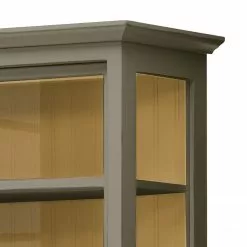 Maison Belfort Vitrine Pin Granite Azjana -Armoires Soldes vitrinenschrank azjana pinie teilmassiv granit pinie creme 3393289