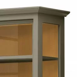 Maison Belfort Vitrine Pin Granite Azjana Miel Couleur -Armoires Soldes vitrinenschrank azjana pinie teilmassiv granit pinie honig 3393257