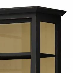 Maison Belfort Vitrine Azjana -Armoires Soldes vitrinenschrank azjana pinie teilmassiv schwarz pinie creme 3393045