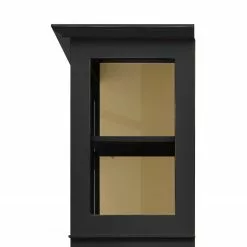 Maison Belfort Vitrine Azjana -Armoires Soldes vitrinenschrank azjana pinie teilmassiv schwarz pinie creme 3393049