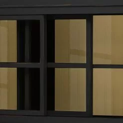 Maison Belfort Vitrine Azjana -Armoires Soldes vitrinenschrank azjana pinie teilmassiv schwarz pinie creme 3393053