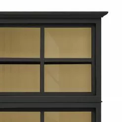 Maison Belfort Vitrine Azjana -Armoires Soldes vitrinenschrank azjana pinie teilmassiv schwarz pinie creme 3393057