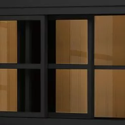 Maison Belfort Vitrine Pin Azjana Miel Couleur Noir -Armoires Soldes vitrinenschrank azjana pinie teilmassiv schwarz pinie honig 3393089