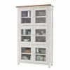 Maison Belfort Vitrine Armoire Blanc -Armoires Soldes vitrinenschrank balignton kiefer massiv weiss 4450340