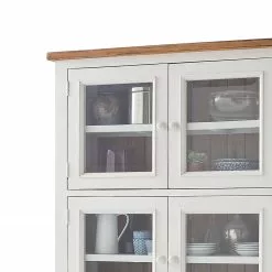 Maison Belfort Vitrine Armoire Blanc -Armoires Soldes vitrinenschrank balignton kiefer massiv weiss 4450344
