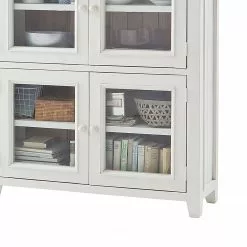 Maison Belfort Vitrine Armoire Blanc -Armoires Soldes vitrinenschrank balignton kiefer massiv weiss 4450348