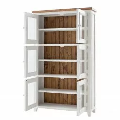 Maison Belfort Vitrine Armoire Blanc -Armoires Soldes vitrinenschrank balignton kiefer massiv weiss 4450352