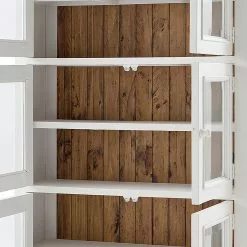 Maison Belfort Vitrine Armoire Blanc -Armoires Soldes vitrinenschrank balignton kiefer massiv weiss 4450356