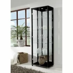 Armoires Soldes 2022 -Armoires Soldes vitrinenschrank exhibit inkl beleuchtung schwarz 5 faecher led beleuchtung 4997820