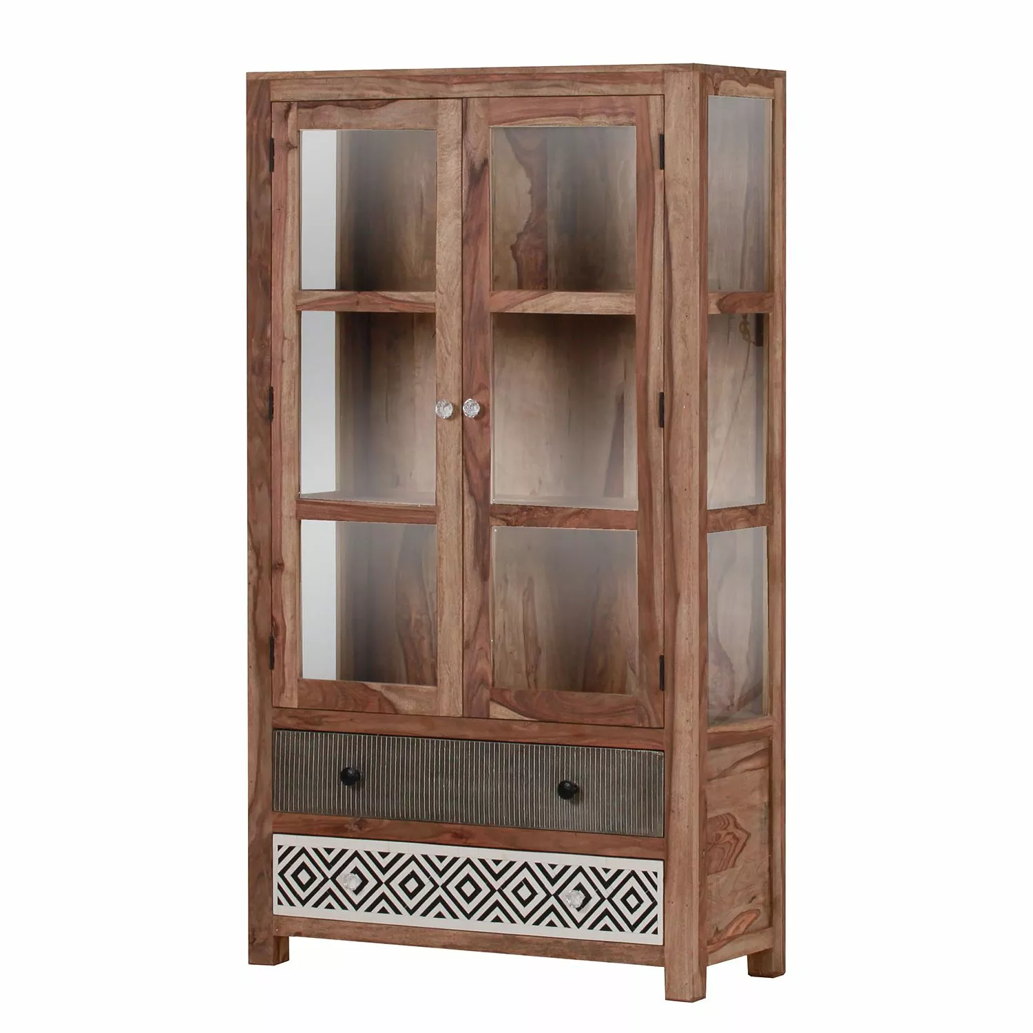 Farasi Vitrine Living Armoire Sheesham Massif Red 3 Farasi Vitrine Living Armoire Sheesham Massif Red