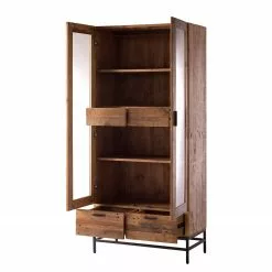 Pin Métal 10 Pin Métal -Armoires Soldes vitrinenschrank grasby altholz pinie metall pinie dunkel schwarz 4884832