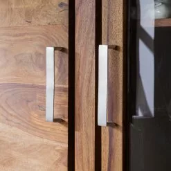 Ars Natura Sheesham Massif Vitrine Armoire Ohio -Armoires Soldes vitrinenschrank ohio sheesham massiv 4257532