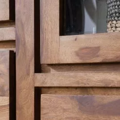 Ars Natura Sheesham Massif Vitrine Armoire Ohio -Armoires Soldes vitrinenschrank ohio sheesham massiv 4257544