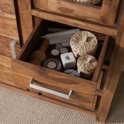 Ars Natura Sheesham Massif Vitrine Armoire Ohio -Armoires Soldes vitrinenschrank ohio sheesham massiv 4257548