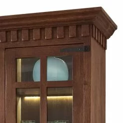 Vicuna Ridgevalley Vitrine Pin Armoire I Massif Éclairage Marron -Armoires Soldes vitrinenschrank vicuna i pinie massiv braun 453968
