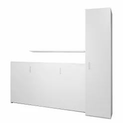 Godia Bonnell Ensemble Mural Ii Loftscape Blanc -Armoires Soldes wandklappbett kombination godia ii weiss 1685038