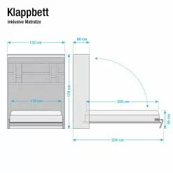 Kiydoo Lit Mural 110 X 205Cm Blanc 26 Kiydoo Lit Mural 110 X 205Cm Blanc -Armoires Soldes wandklappbett majano 110 x 205 cm kaltschaummatratze weiss 1688050