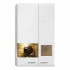 Loftscape Vitrine Éclairage Murale Aulby Blanc -Armoires Soldes wohnwand aulby i 4 teilig inkl beleuchtung matt weiss eiche dekor 4715316